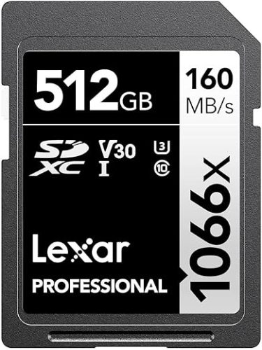 Lexar Professional 512GB SDXC UHS-I/U3 1066x Memory Card