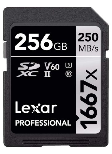 Lexar Professional 1667x Silver Series 256GB SDXC Class 10 Memory Card