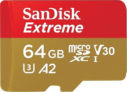 SanDisk Extreme 64GB UHS-I Micro SDXC Memory Card